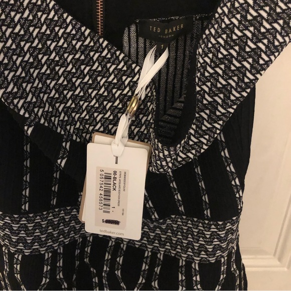 NWT Ted Baker Yolinii Bardot Off-the-Shoulders Bodycon Dress TB 1 - Picture 6 of 13